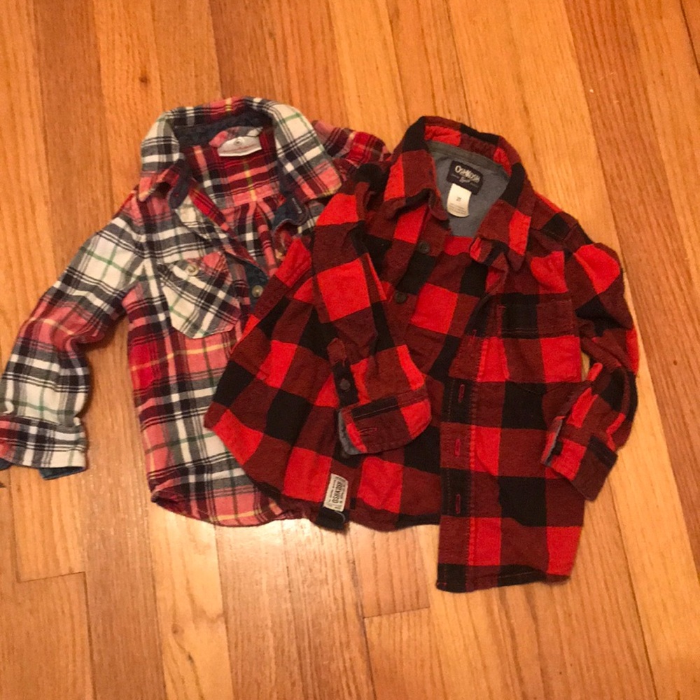 Lot of 2 flannel shirts